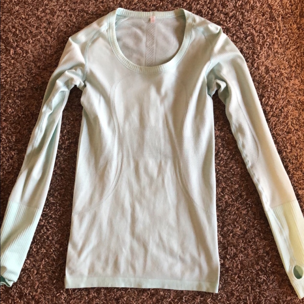 Lululemon mint green long sleeve top